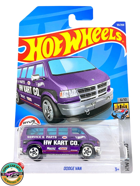 HW Metro - (6/10) (55/250) - Dodge Van (couleur violette HW Kart Co.) - Hot Wheels