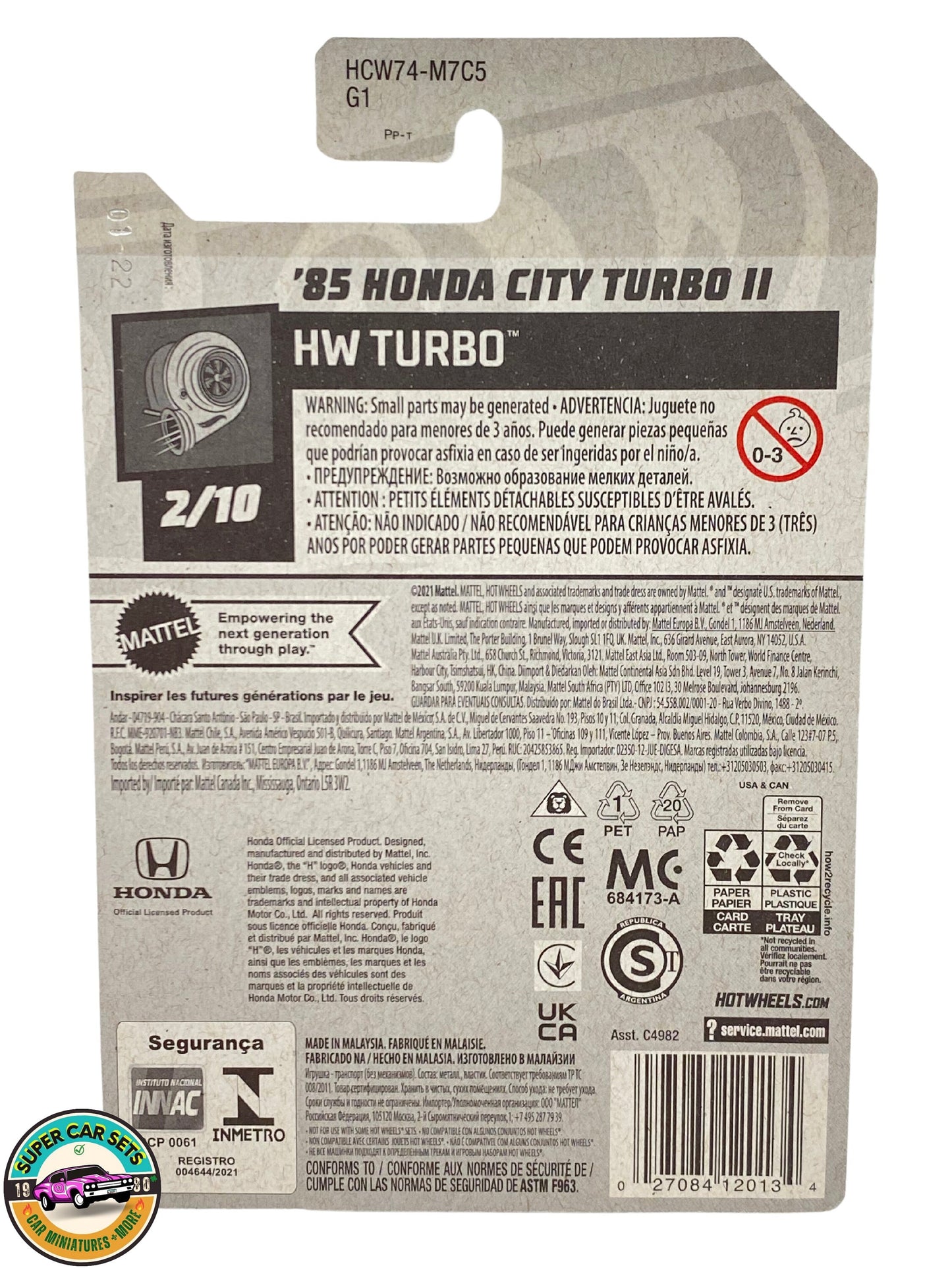 HW Turbo – (2/10) (13/250) – '85 Honda City Turbo II (blaue Farbe) – Hot Wheels