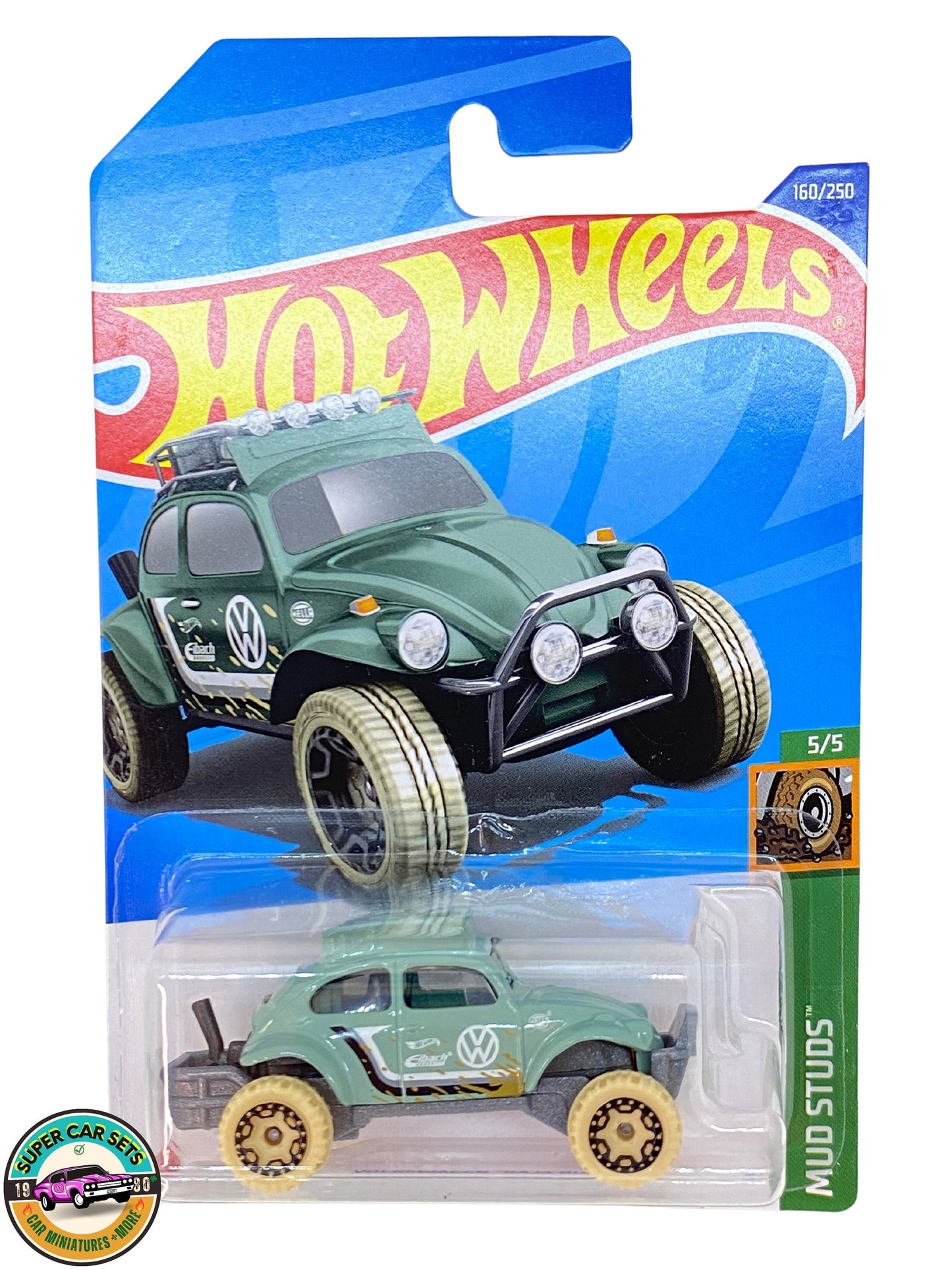 Schlammnägel – (5/5) (160/250) – Volkswagen „Baja Bug“ (grüne Farbe) – Hot Wheels