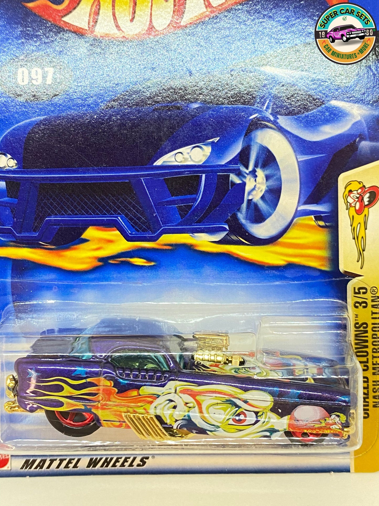 Hot Wheels - (VINTAGE) - Crazed Clowns (3/5) - Nash Metropolitan (Year launched 2003)