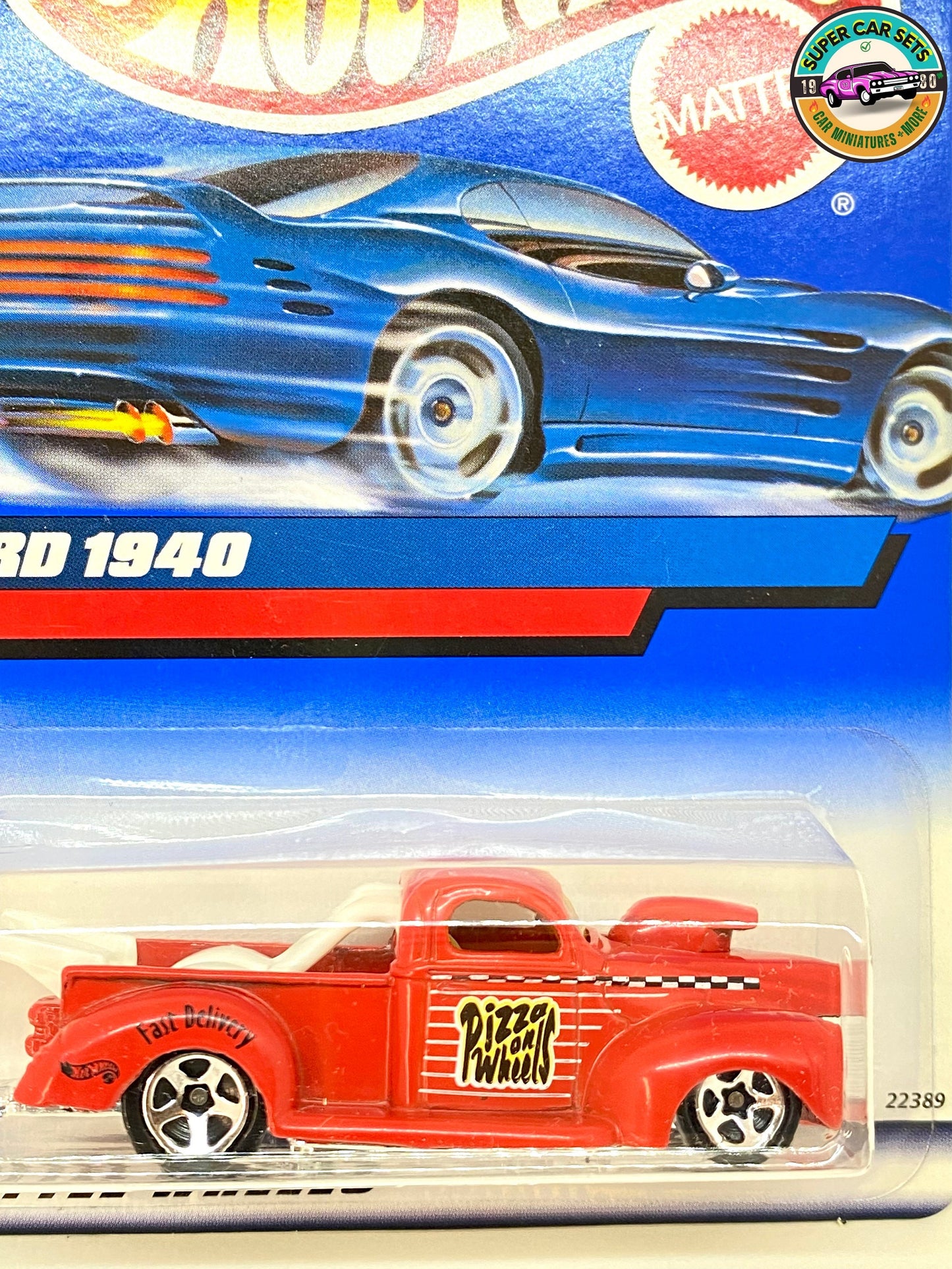 Hot Wheels - (VINTAGE) - Ford 1940 - Pizza on Wheels (couleur rouge) - (#22389) (Année de lancement 1999)