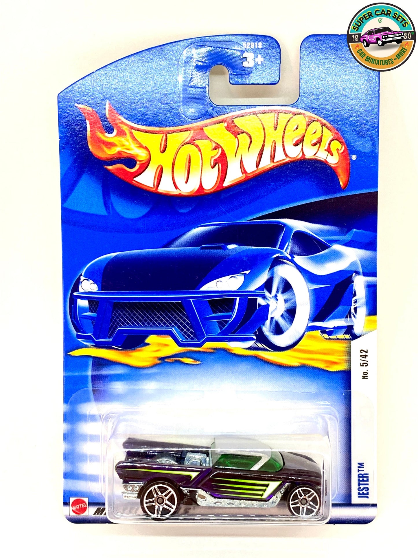 Hot Wheels - (VINTAGE) - Jester (black colour with lime green and white lines) - (5/42) (#52918) (Year launched 2002)