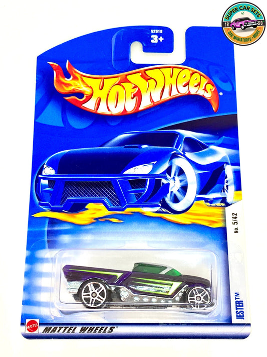 Hot Wheels - (VINTAGE) - Jester (black colour with lime green and white lines) - (5/42) (#52918) (Year launched 2002)