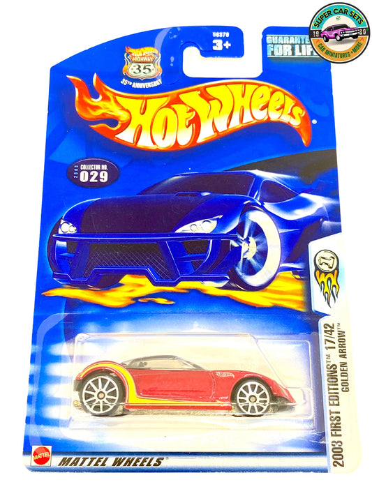 Hot Wheels - (VINTAGE) - 2003 First Editions - Golden Arrow - (17/12) (#029) (Year launched 2003)