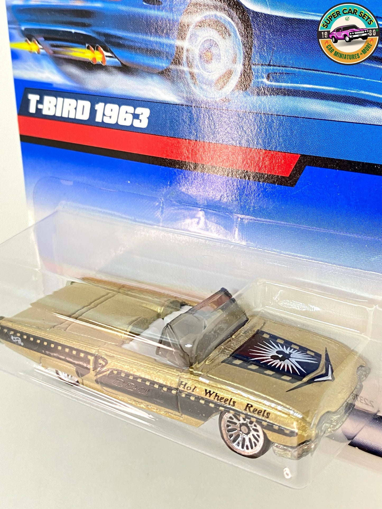 Hot Wheels (VINTAGE) - T-Bird '63 (couleur dorée et noire) (Année de lancement 1999) (#22376)