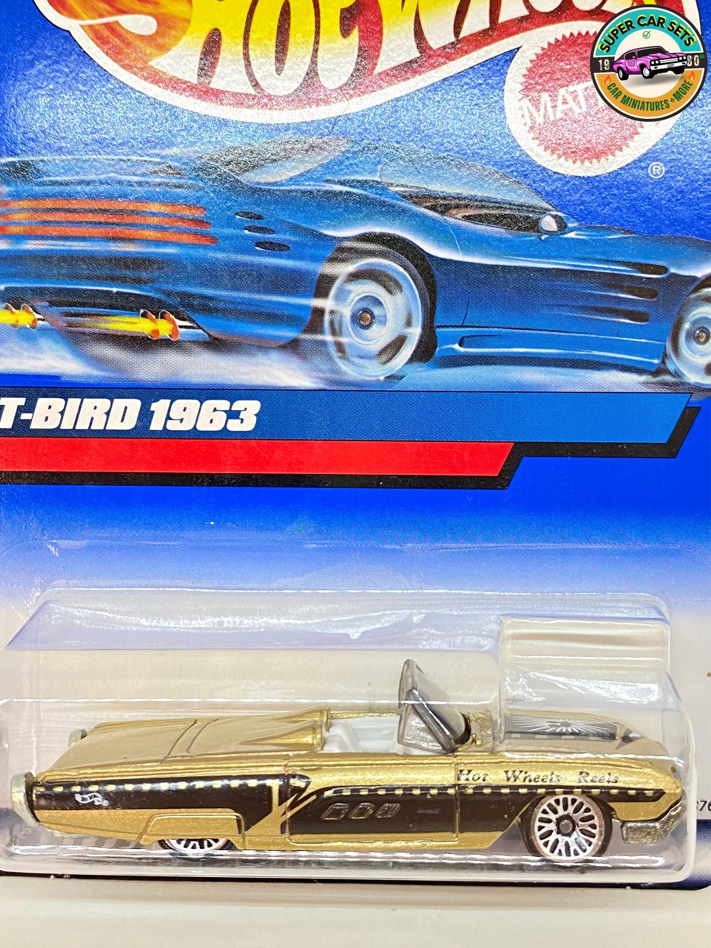 Hot Wheels (VINTAGE) – T-Bird '63 (goldene und schwarze Farbe) (Markteinführung 1999) (#22376)