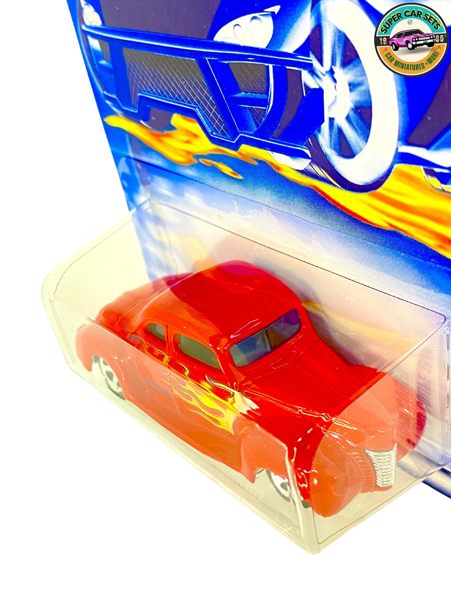 Hot Wheels - (VINTAGE) - Ford Coupé 1940 (couleur rouge avec flammes) - (12/42) (Année de lancement 2002)