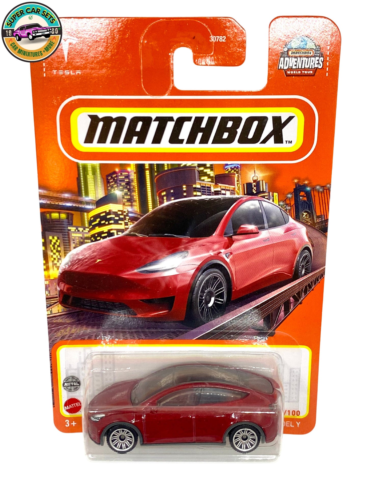 Boîte d'allumettes - Tesla Model Y (couleur rouge) - (18/100)