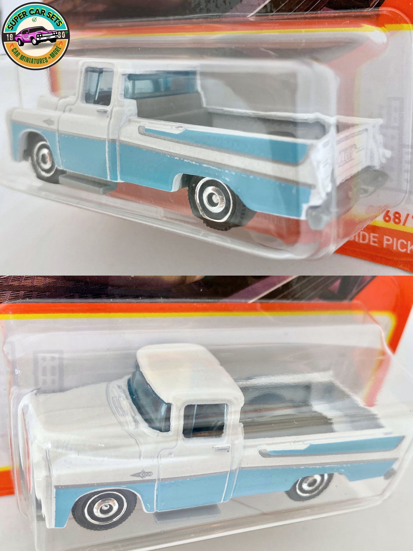 Matchbox – Dodge Sweptside Pickup (hellblaue und weiße Farbe)