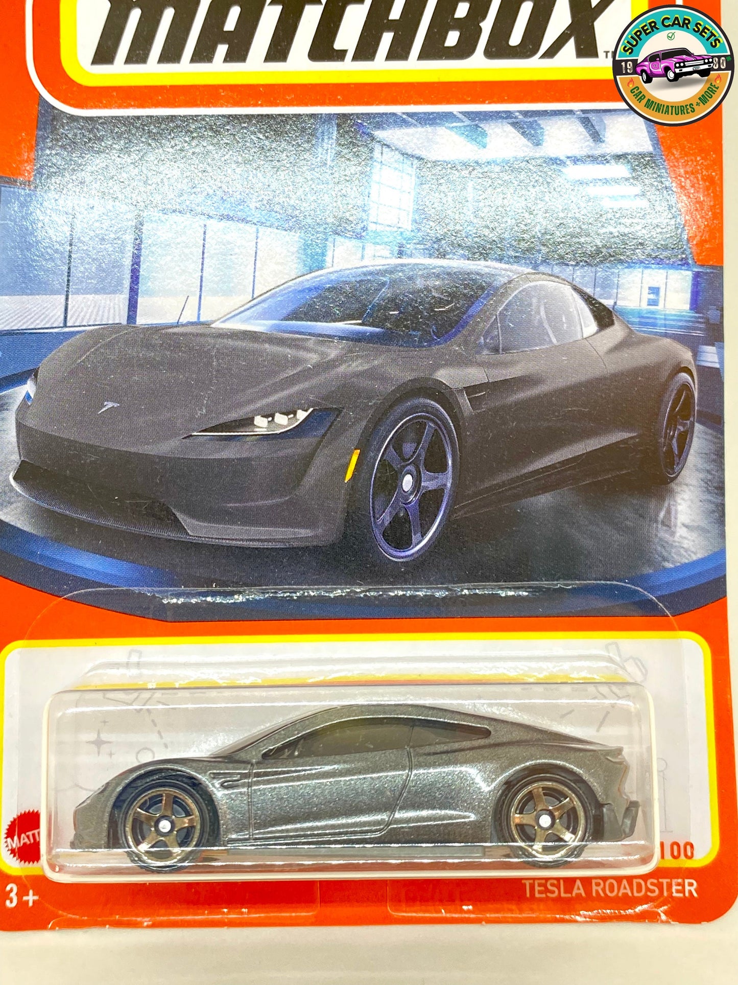 Tesla Roadster (dark gray colour) - (75/100) - Matchbox