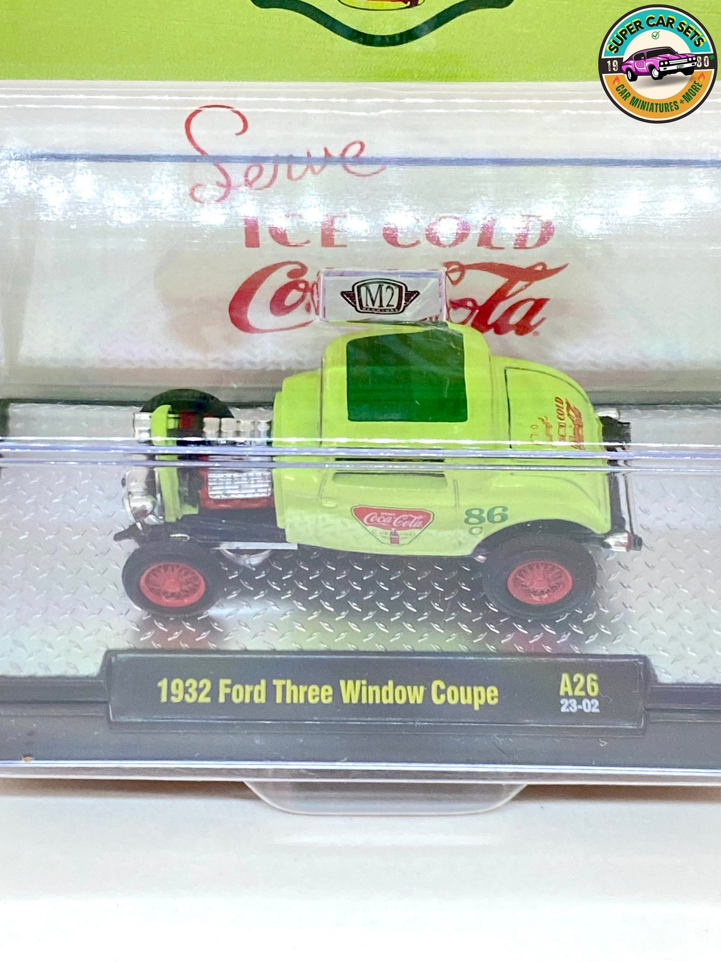 Coca-cola - 1932 Ford Three Window Coupe (green colour) by M2 Machines