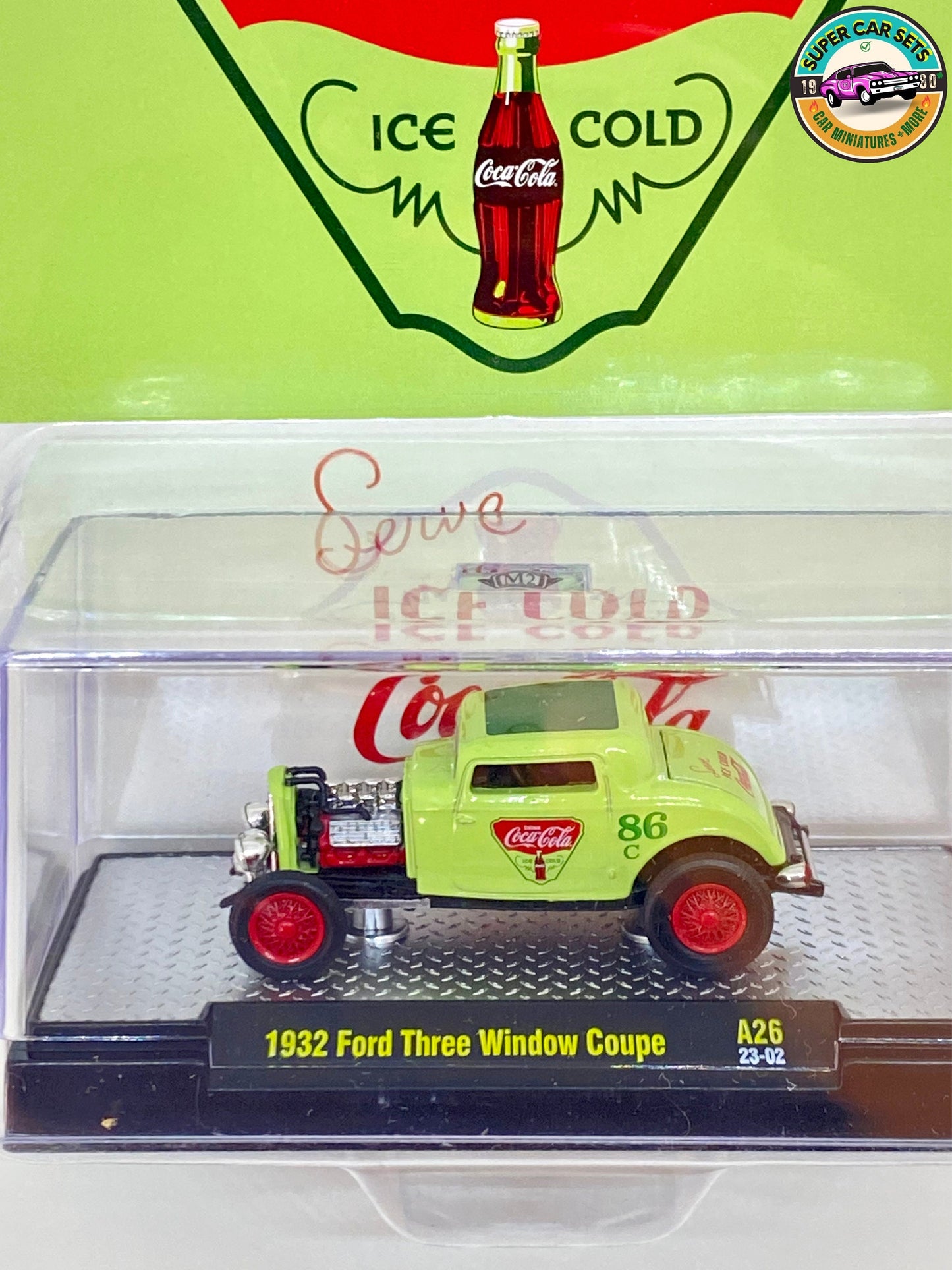 Coca-cola - 1932 Ford Three Window Coupe (green colour) by M2 Machines