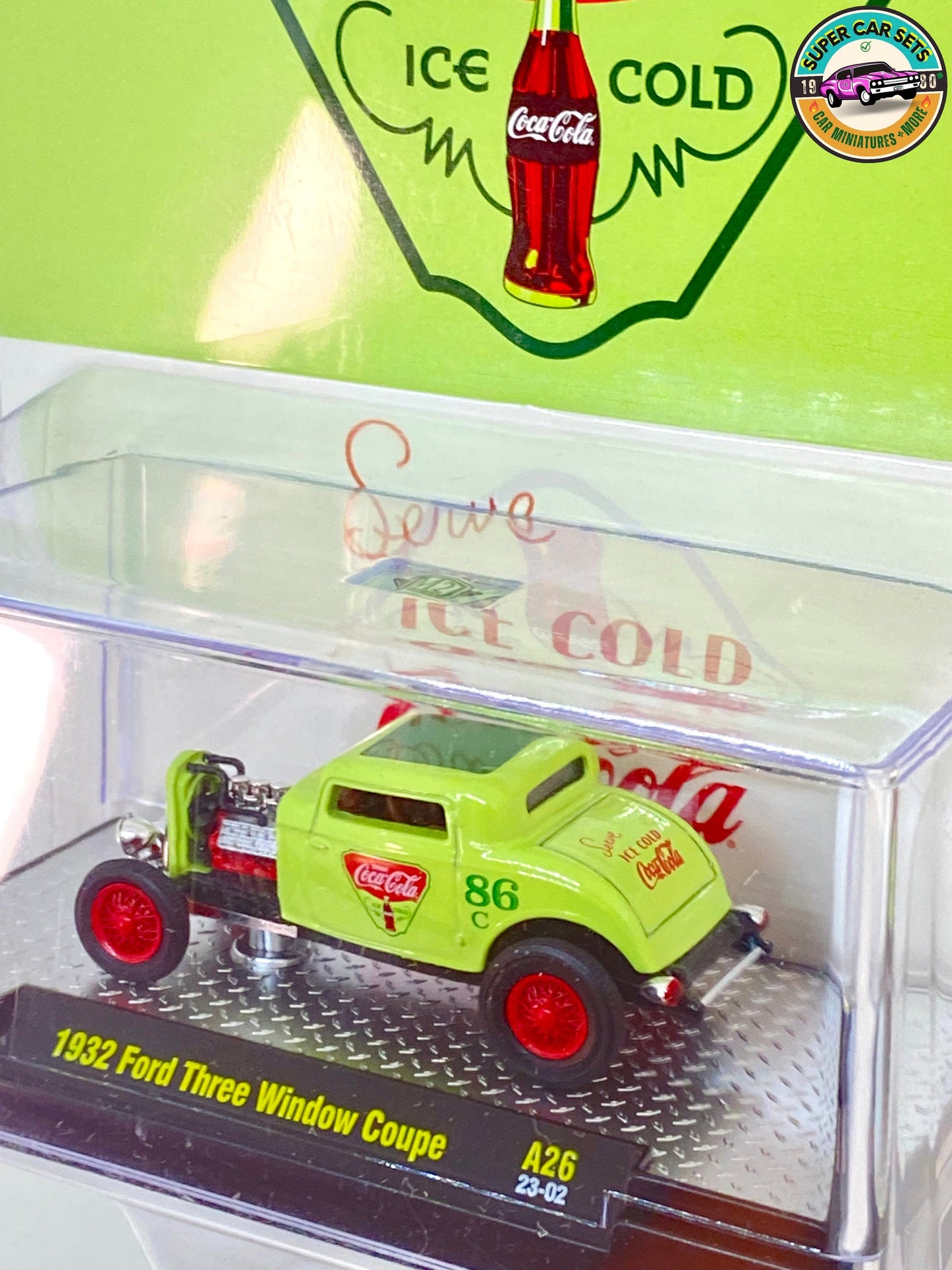 Coca-cola - 1932 Ford Three Window Coupe (green colour) by M2 Machines