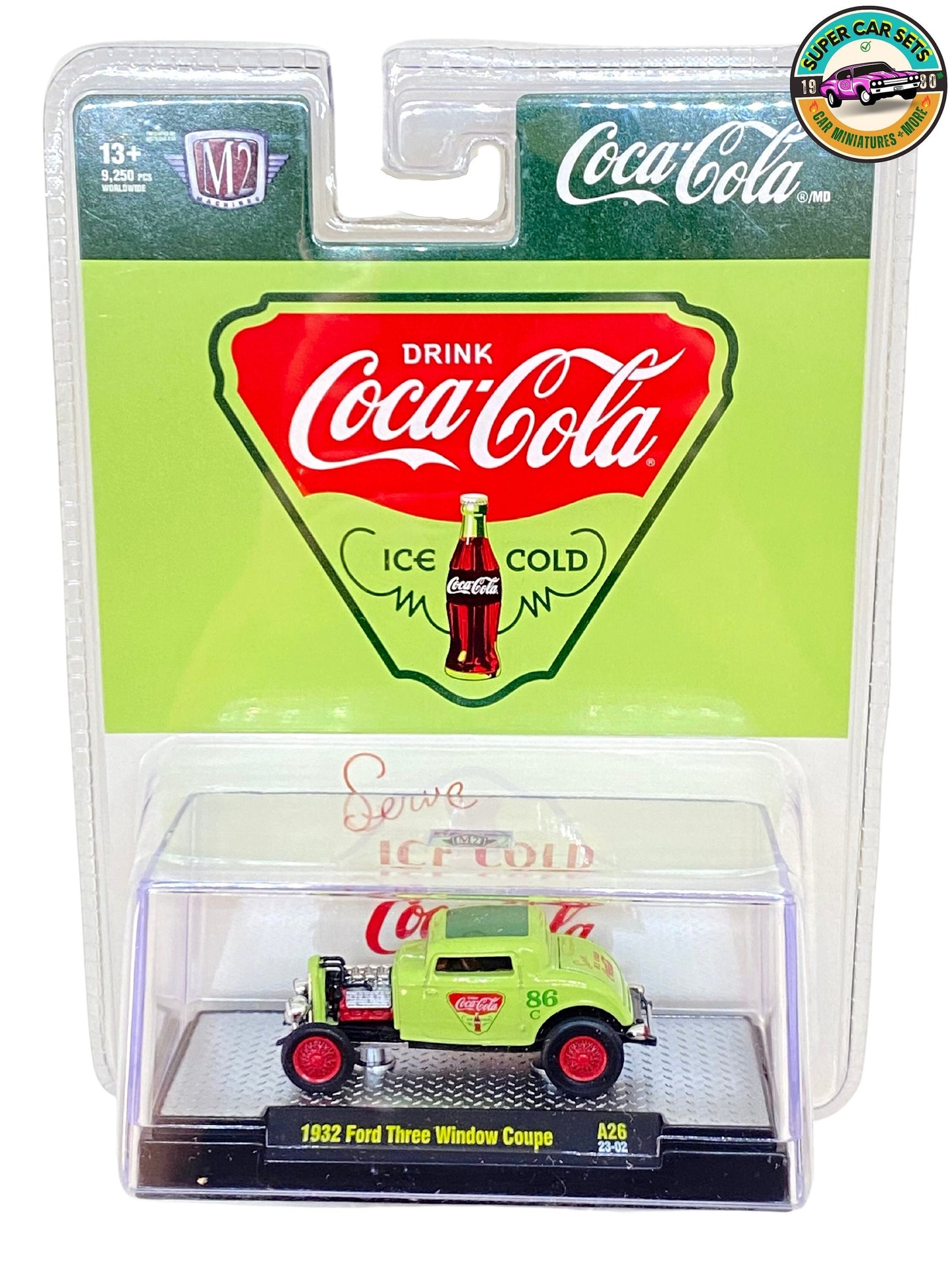 Coca-cola - 1932 Ford Three Window Coupe (green colour) by M2 Machines