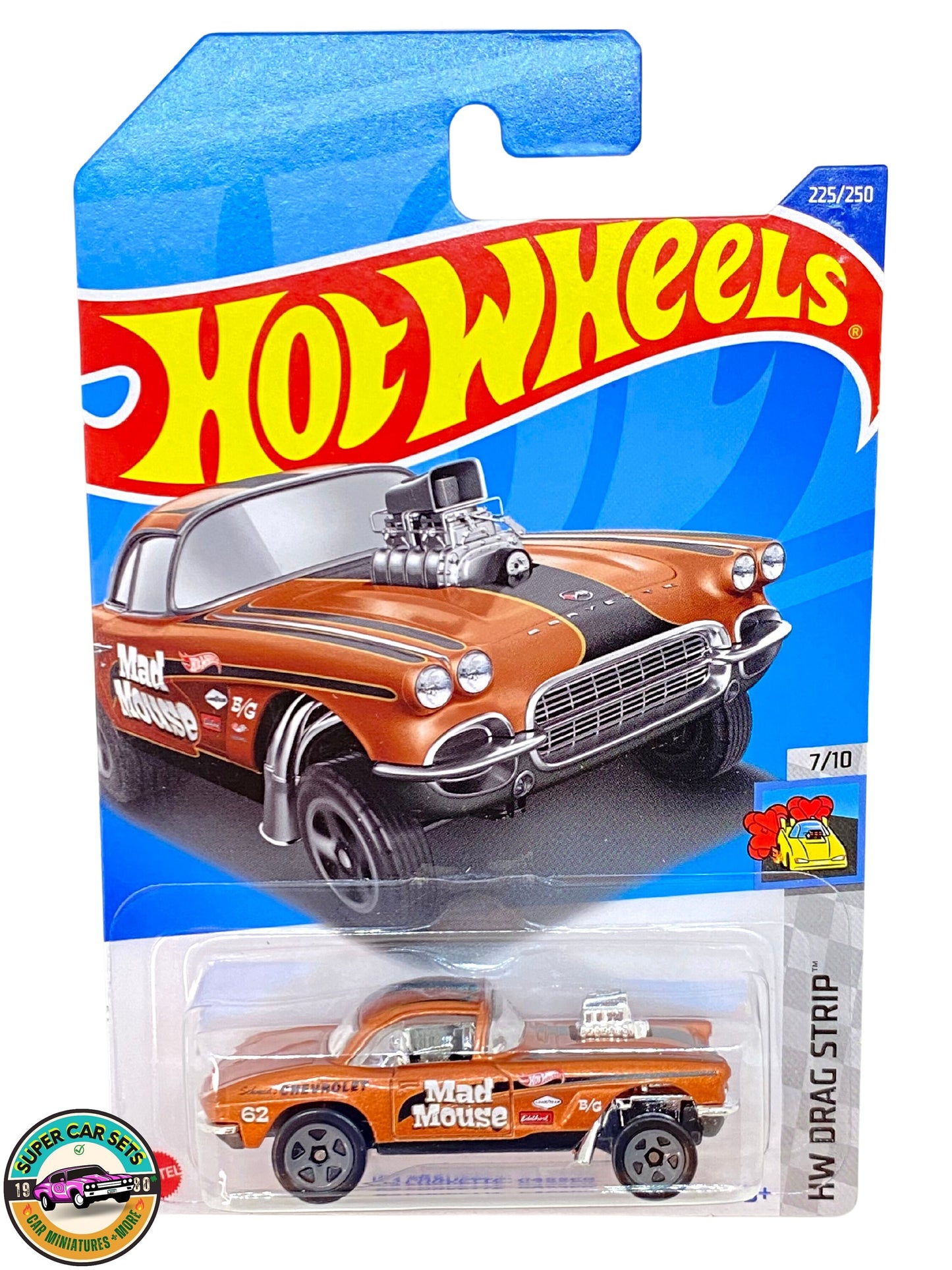 Hot Wheels - Bande de traînée HW - (7/10) (225/250) - Corvette Gasser '62