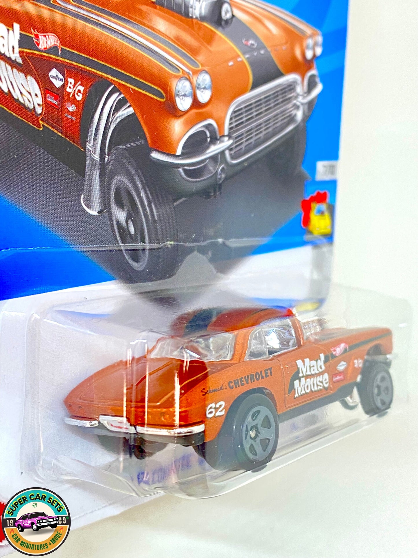 Hot Wheels - Bande de traînée HW - (7/10) (225/250) - Corvette Gasser '62