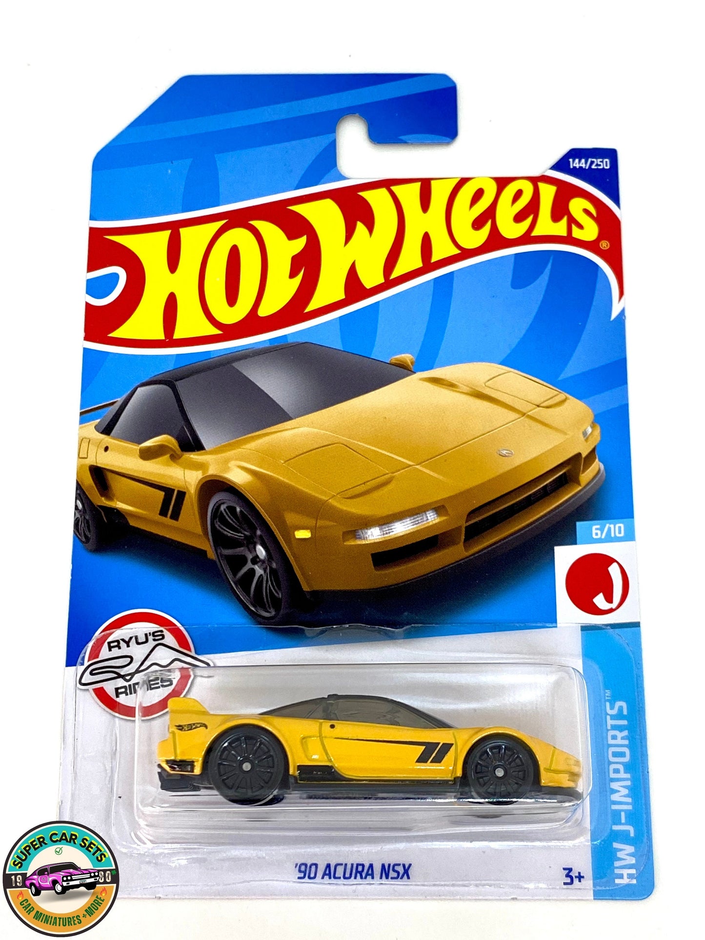 HW J-Imports - (6/10) (144/250) - ’90 Acura NSX (yellow colour) - Hot Wheels