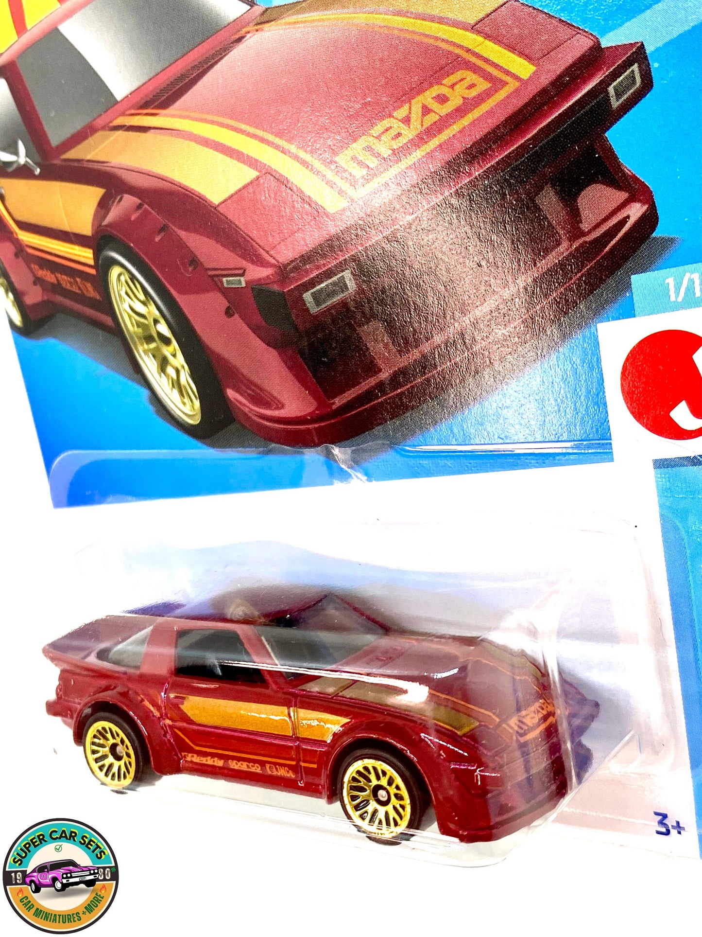 HW J-Imports - (1/10) (97/250) - Mazda RX-7 (couleur rouge)