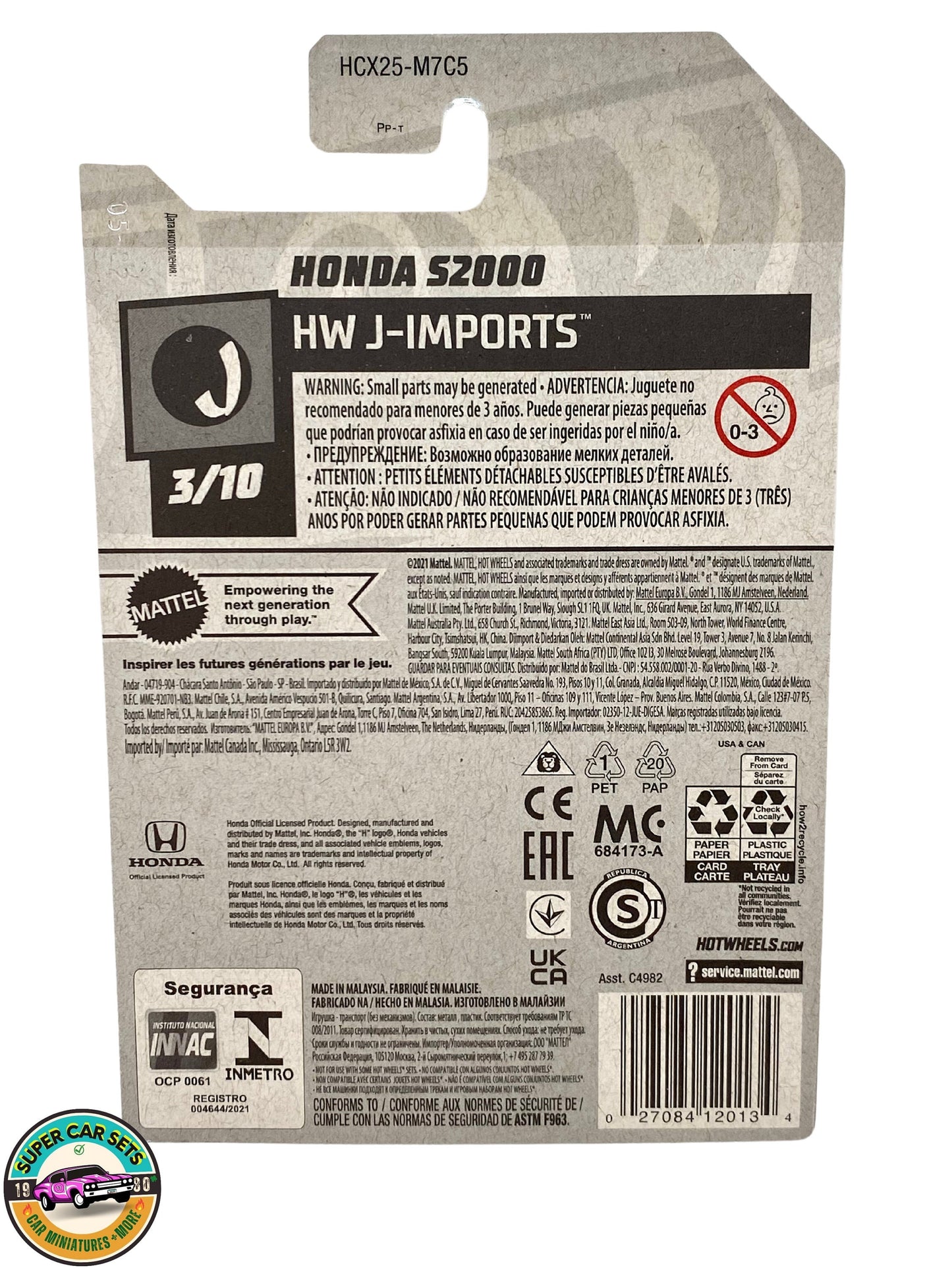 HW J-Imports – (3/10) (118/250) – Honda S2000 (rote Farbe) – Hot Wheels