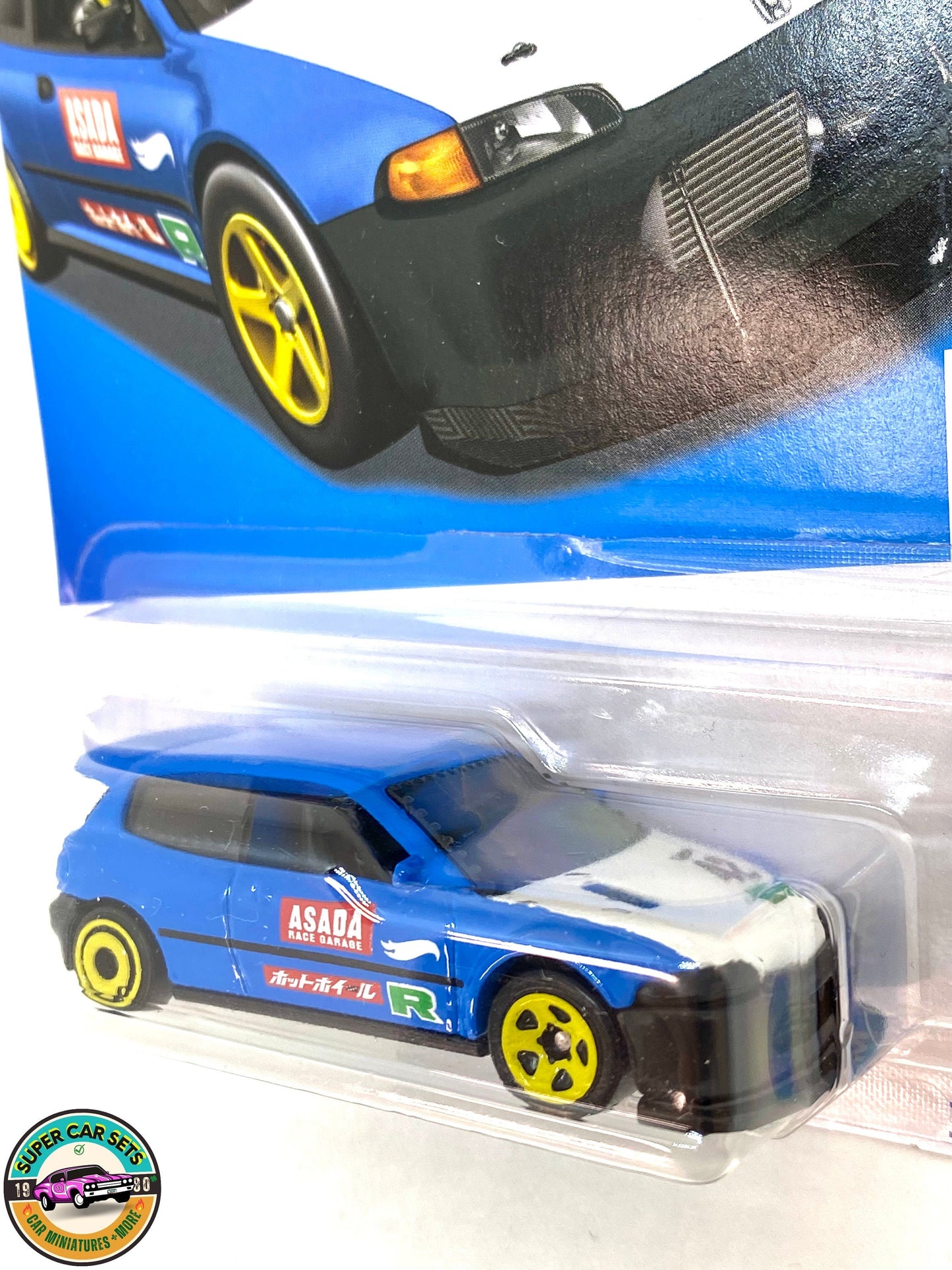 HW J-Imports – (10/10) (204/250) – Honda Civic Custom (blaue Farbe) – Hot Wheels