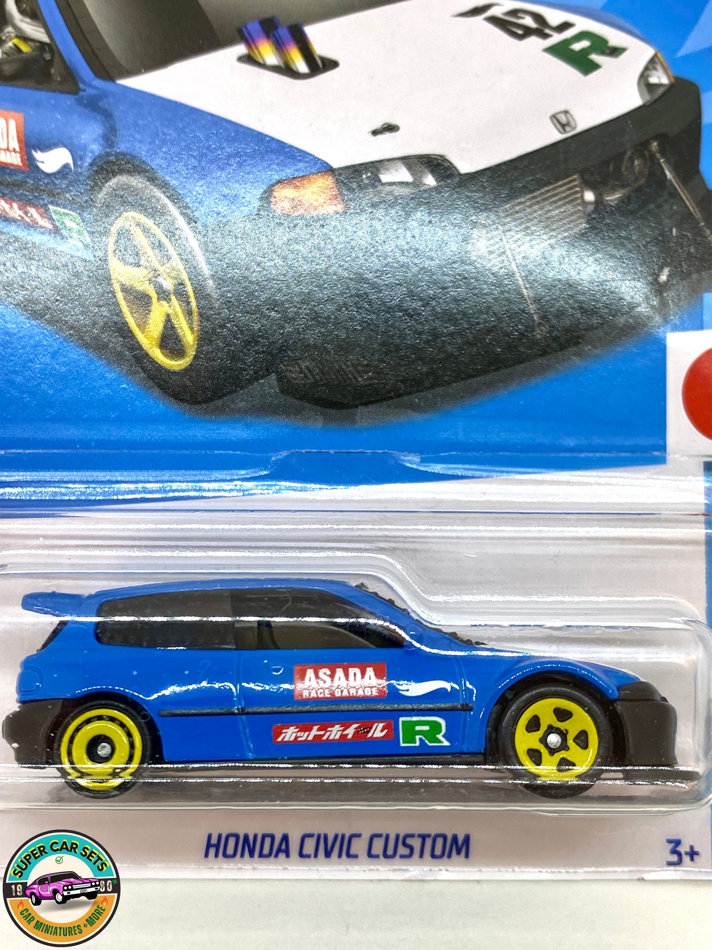 HW J-Imports - (10/10) (204/250) - Honda Civic Custom (couleur bleue) - Hot Wheels