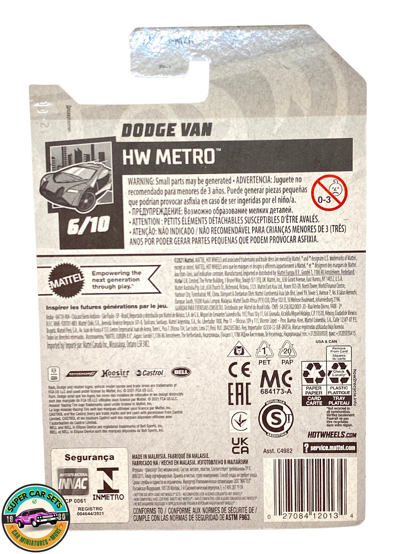 HW Metro - (6/10) (55/250) - Dodge Van (HW Kart Co. purple colour) - Hot Wheels