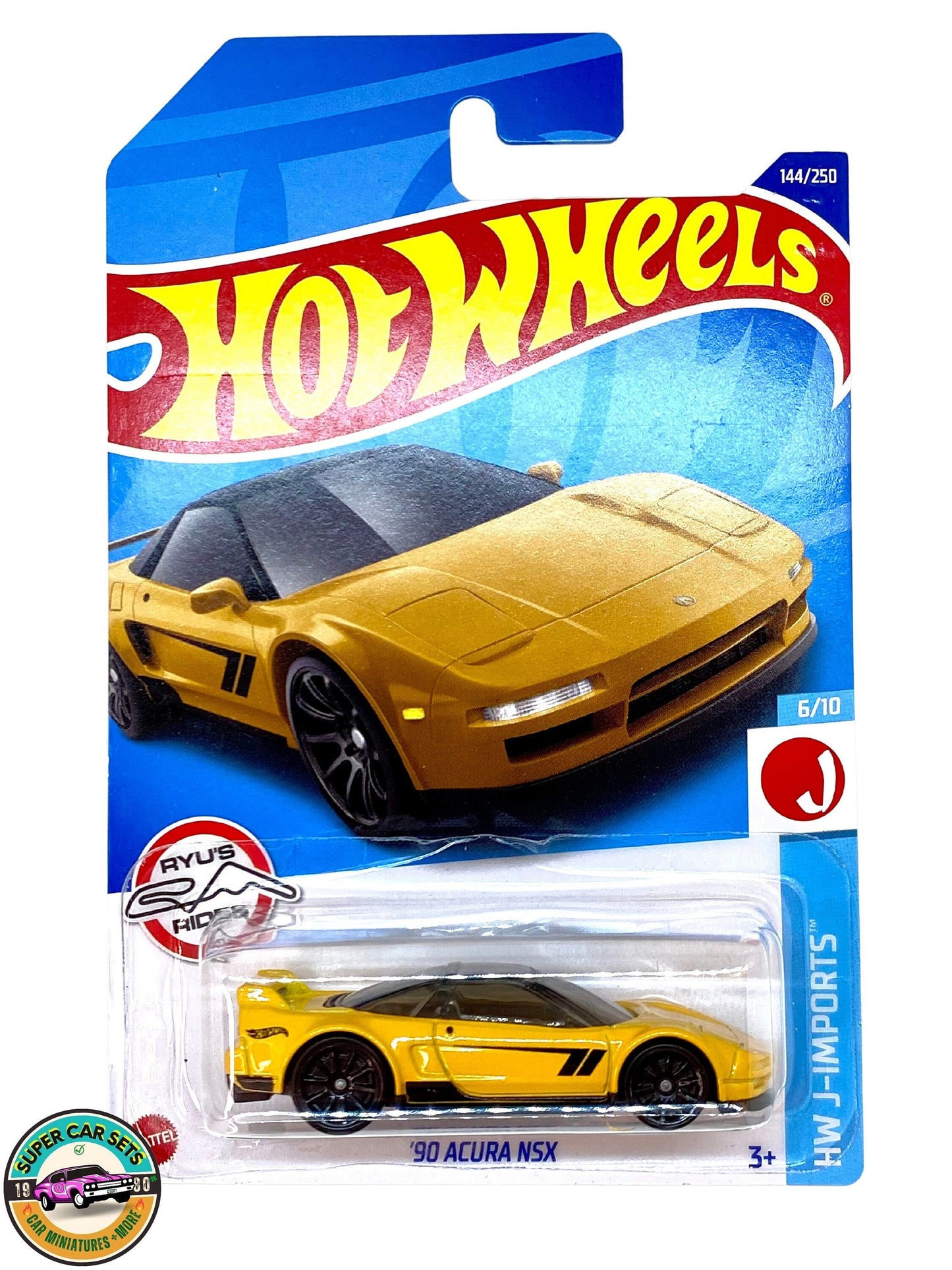 HW J-Imports – (6/10) (144/250) – Acura NSX '90 (gelbe Farbe) – Hot Wheels