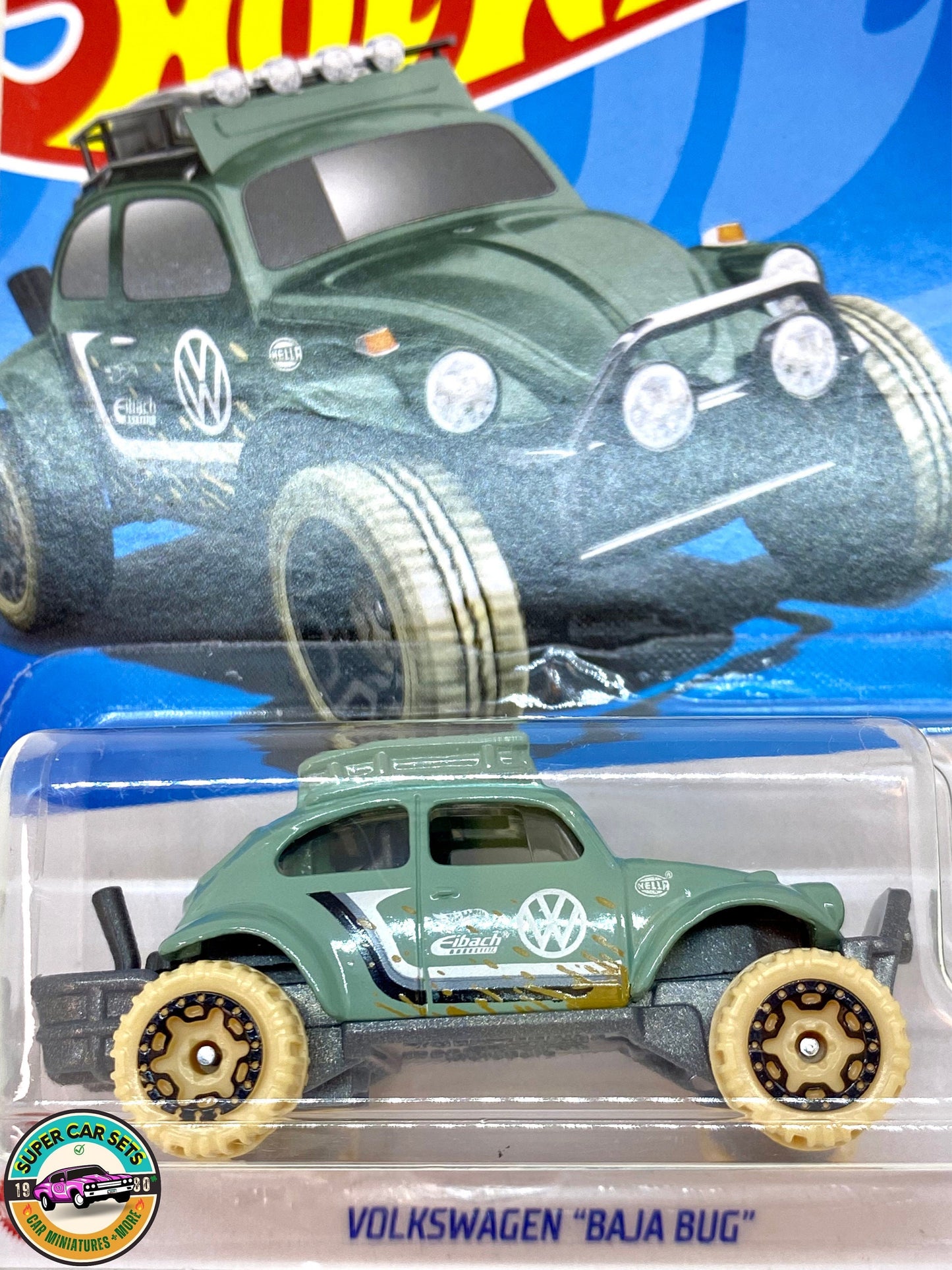 Goujons de boue - (5/5) (160/250) - Volkswagen « Baja Bug » (couleur verte) - Hot Wheels