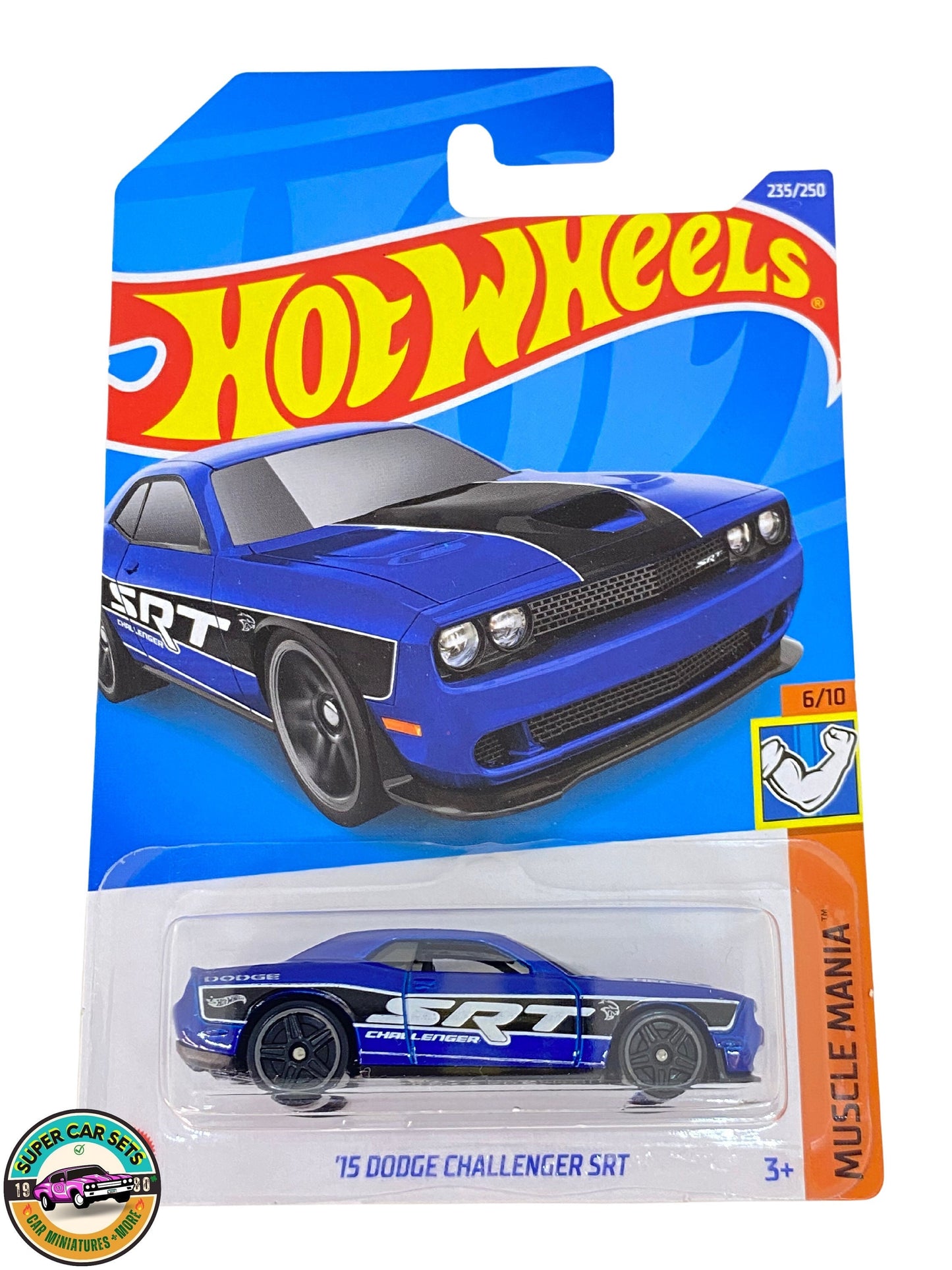 Muscle Mania – (6/10) (235/250) – Dodge Challenger SRT '15 (blaue Farbe) Hot Wheels