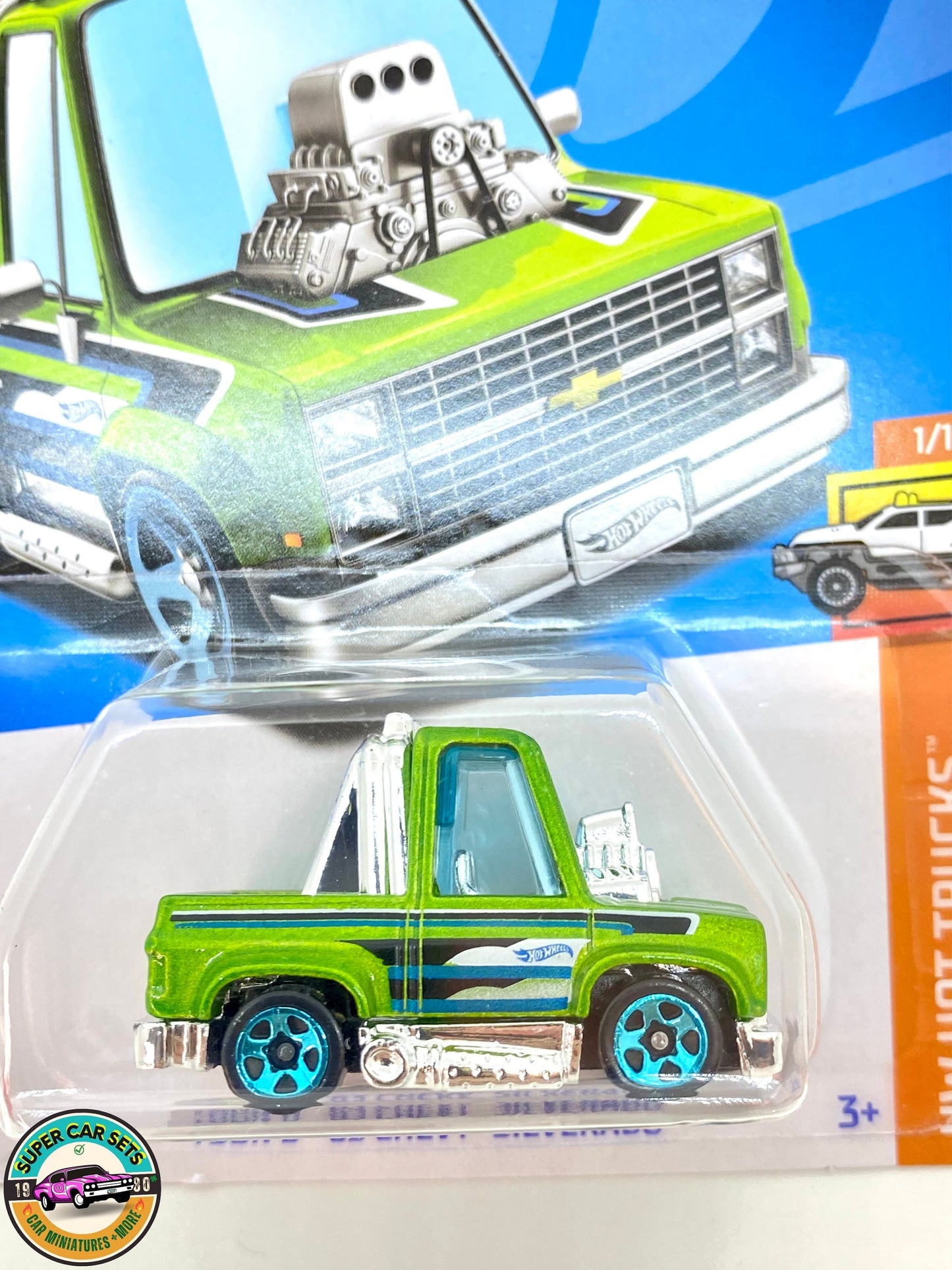 Toon’d ’83 Chevy Silverado (green colour) - Hot Wheels HW Hot Trucks 2023 (1/10)