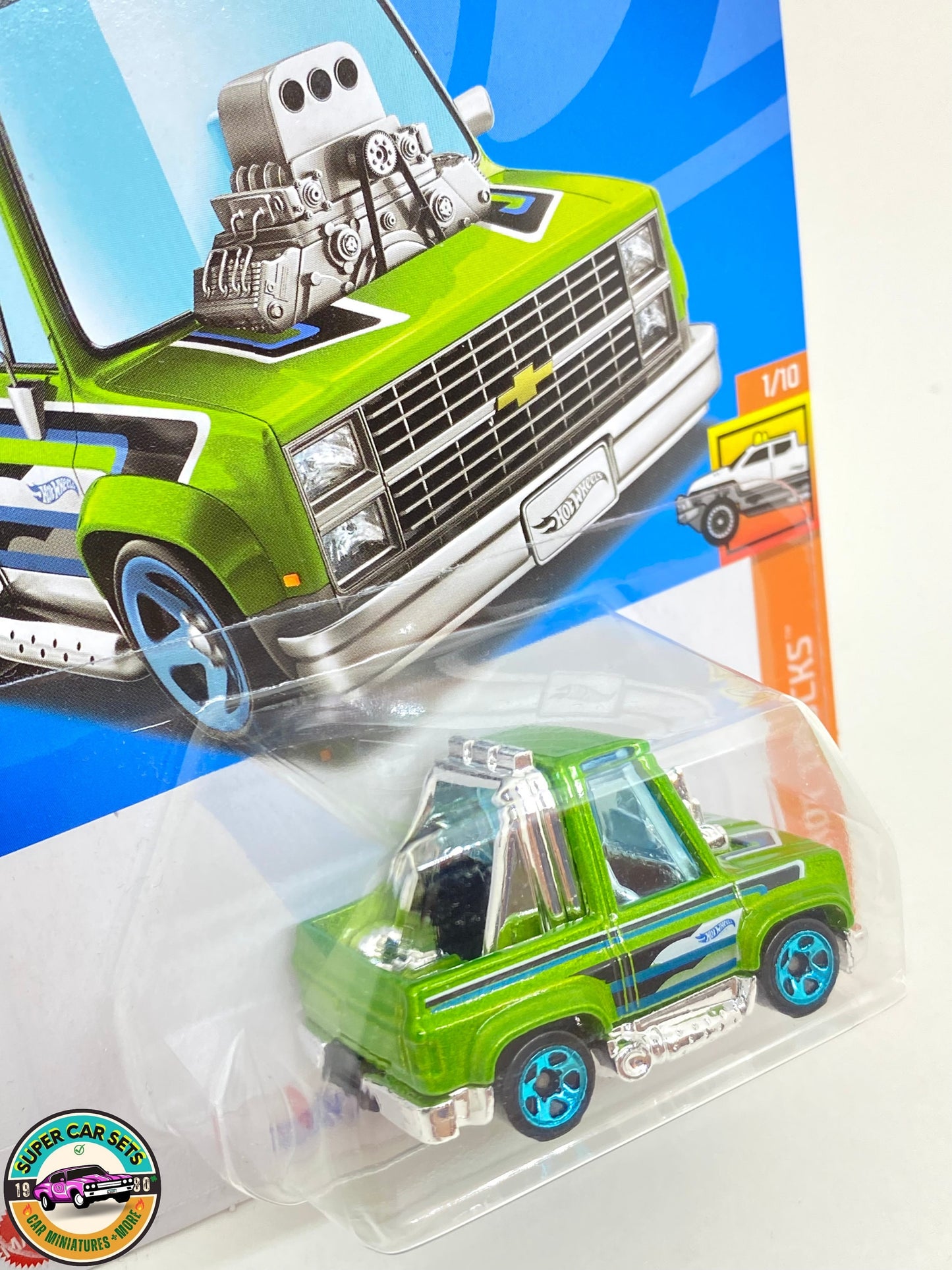 Toon’d ’83 Chevy Silverado (green colour) - Hot Wheels HW Hot Trucks 2023 (1/10)