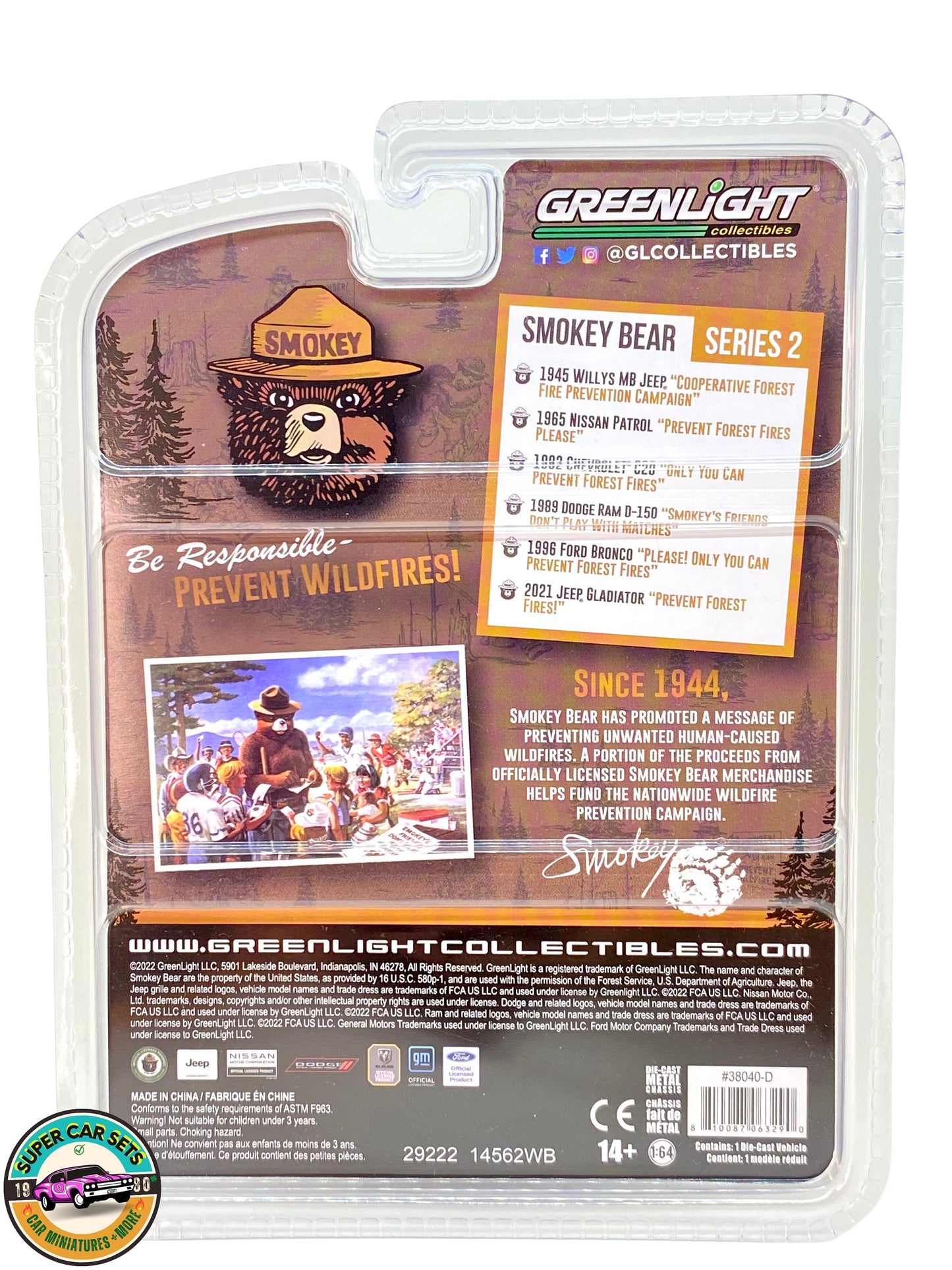 Smokey Bear Serie 2 – 1989 Dodge RAM D-150, hergestellt von Greenlight