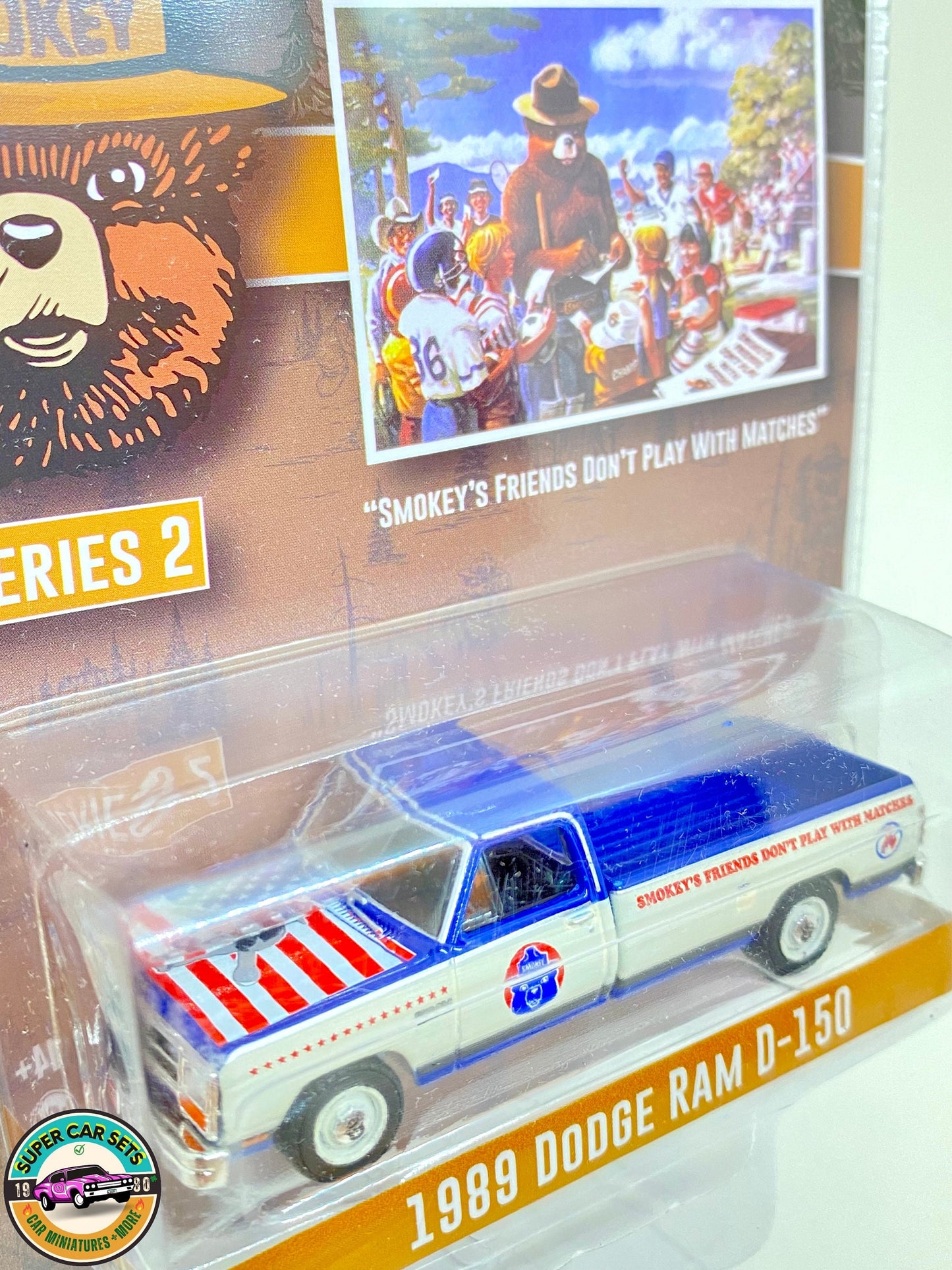 Smokey Bear Serie 2 - Dodge RAM D-150 1989 fabriqué par Greenlight