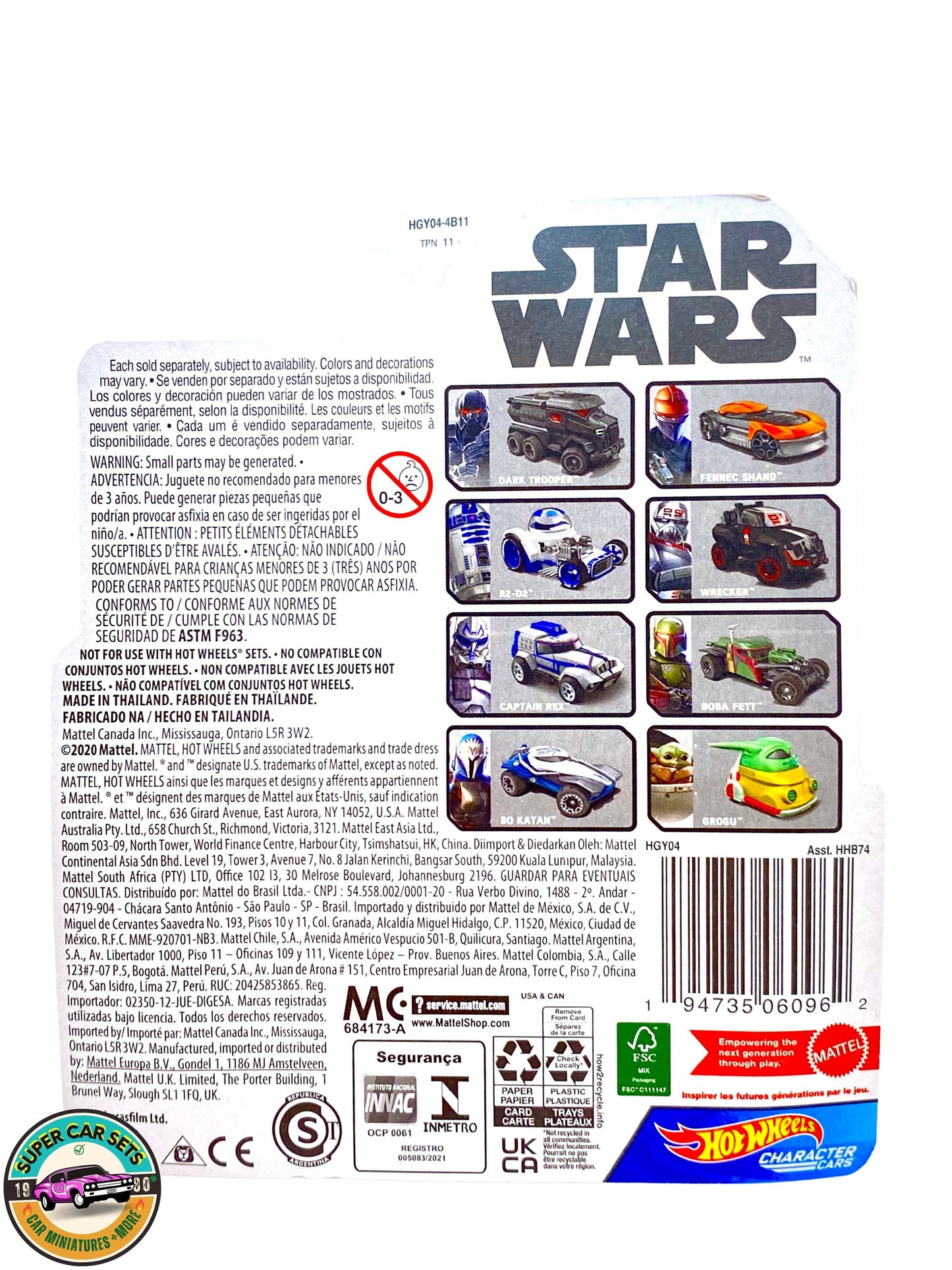 Star Wars - Grogu - Voitures de personnages Hot Wheels