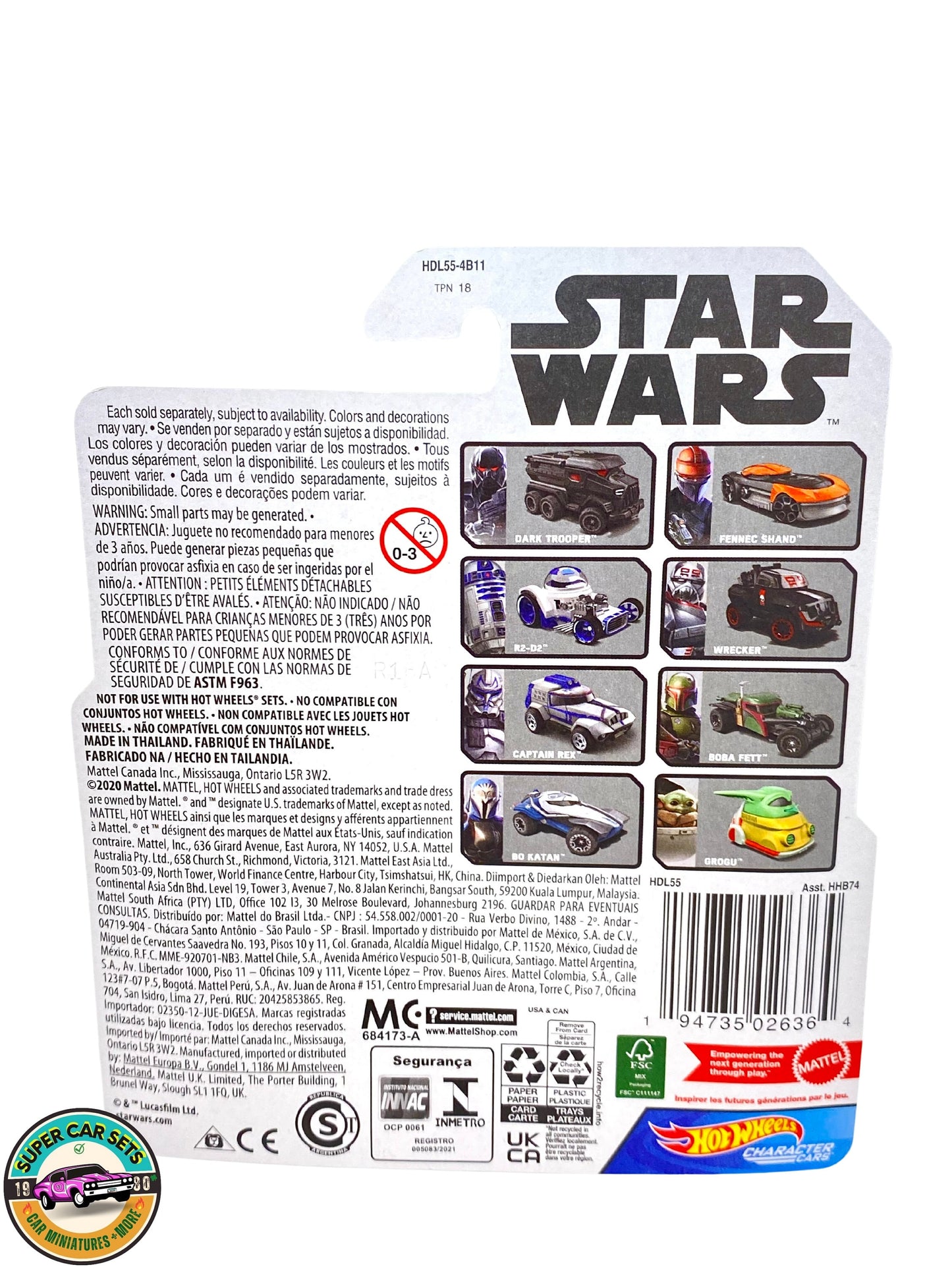 Star Wars - Boba Fett - Voitures de personnages Hot Wheels