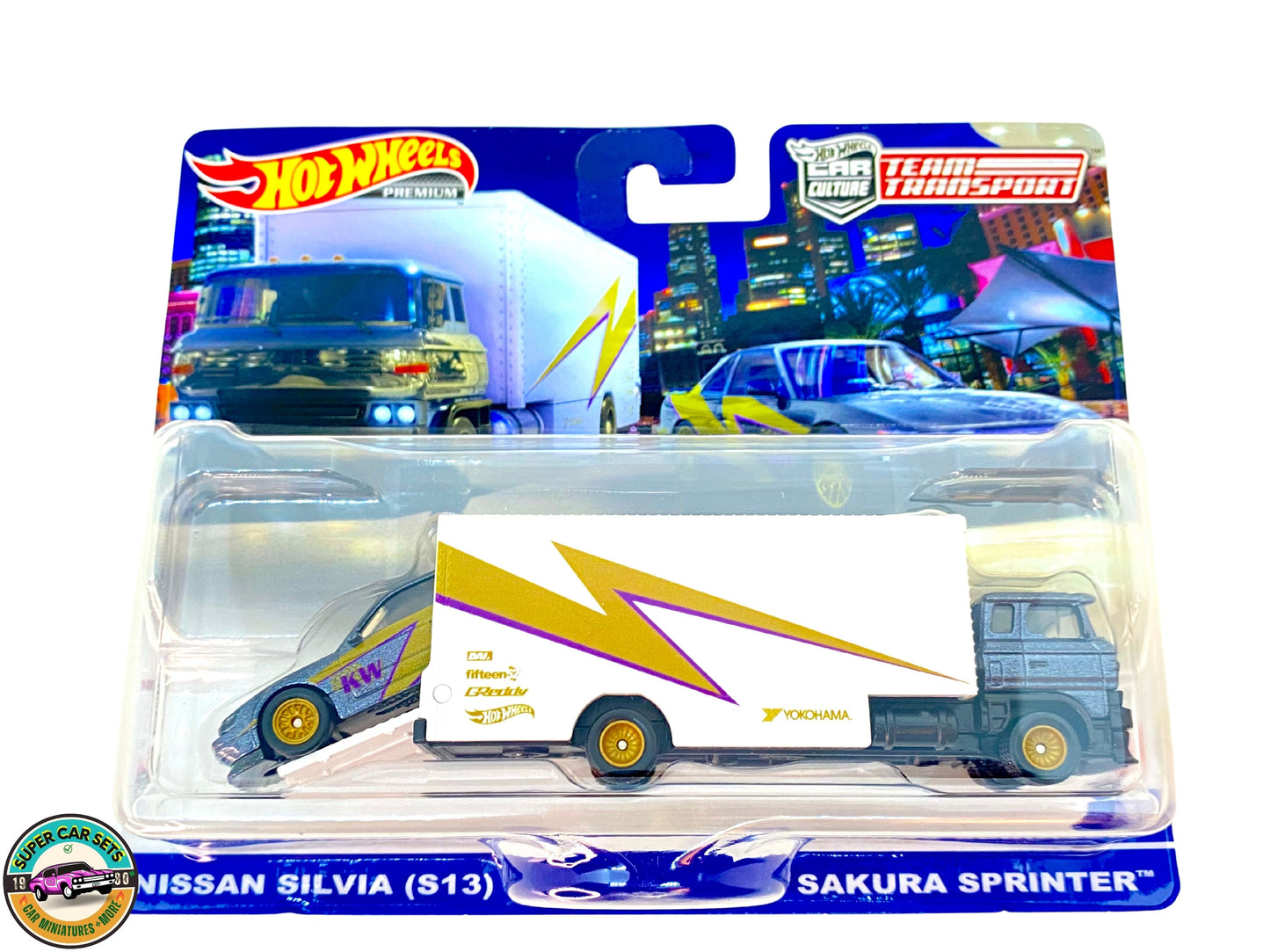 Nissan Silvia (S13) + Sakura Sprinter - Hot Wheels Team Transport