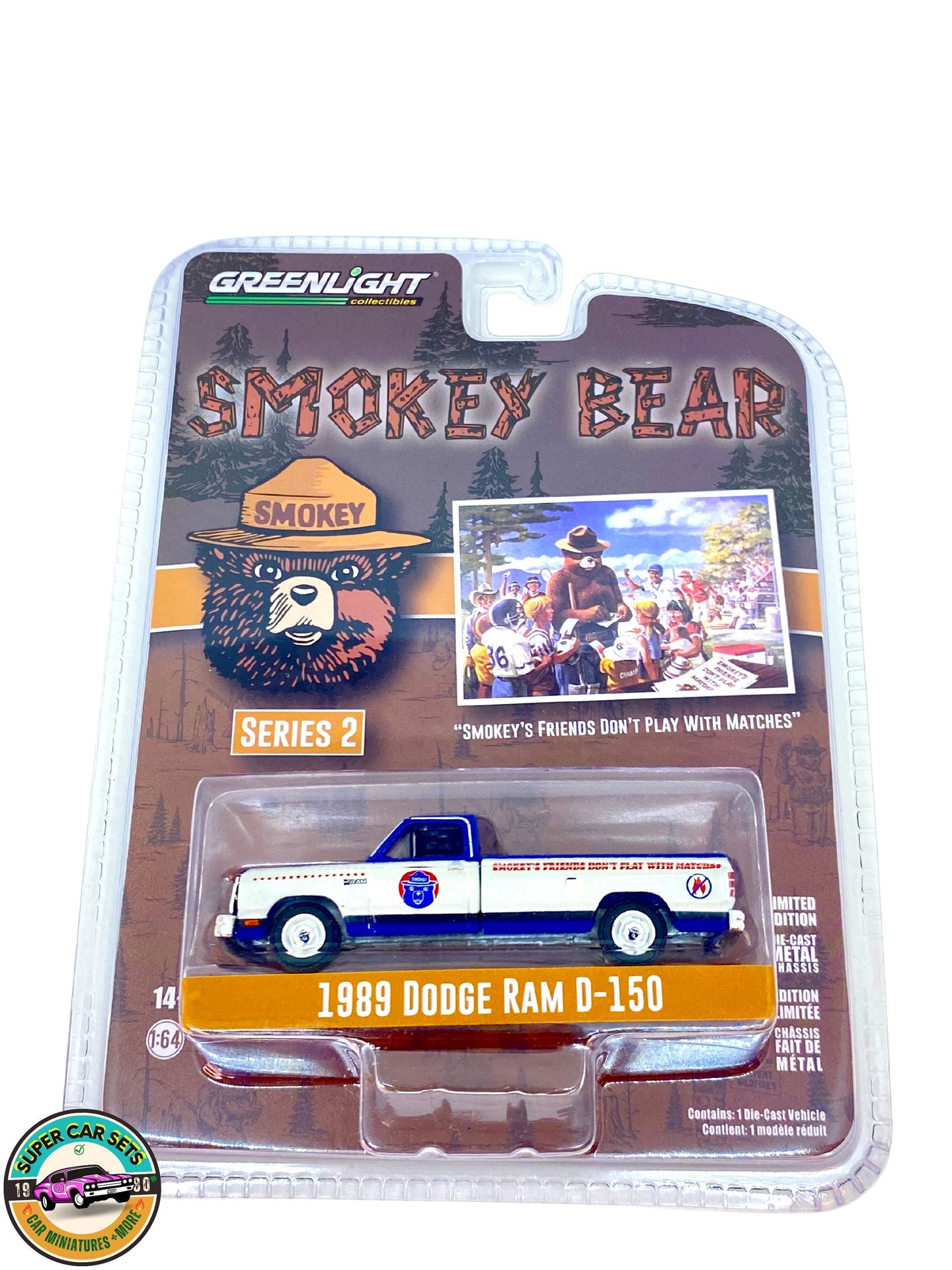 Smokey Bear Serie 2 - Dodge RAM D-150 1989 fabriqué par Greenlight